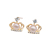 Yunyi Don't Lower Your Head, the Crown Will Drop Natural Freshwater Pearl Crown Mini Ear Studs