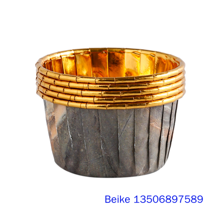 Printed Single-Sided Gold Roll Cup 5 * 4cm Cake Paper Tray Cake Cup Cake Paper Cups 100 Pcs/Strip