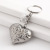 2022 Pairs of Love Stainless Steel Carved Keychain White Small Love Decorative Pendant Keychain in Stock Wholesale