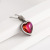 New Simple Love Stainless Steel Necklace Fashion Trend Colorful Necklace Gradient Color Glass Titanium Steel Love Necklace