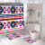 Amazon Festival Hot Sale Shower Curtain Bathroom Four-Piece Foot Mat Toilet Mat Set