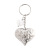 2022 Pairs of Love Stainless Steel Carved Keychain White Small Love Decorative Pendant Keychain in Stock Wholesale