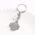 New Korean Style Pearl Stainless Steel Key Ring Sun Flower Cross Keychain Carved Pattern Titanium Steel Keychain