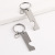 2022 New Hollow-out Love Couple Keychain Rectangular Brand Stainless Steel Car Key Ring Pendant