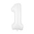 Factory Direct Sales 32-Inch White Medium Number Can Float Empty Aluminum Film Balloon Medium Number Balloon American Version Thin Body Birthday