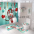 Amazon Christmas Festival Hot Sale Shower Curtain Bathroom Four-Piece Foot Mat Toilet Mat Set