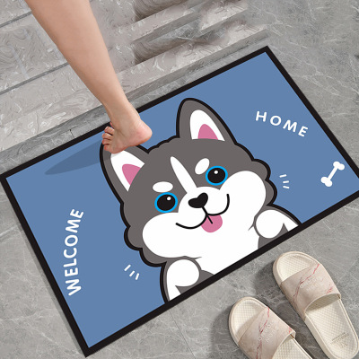 Exclusive for Cross-Border Cartoon Crystal Velvet Floor Mat Can Be Any Pattern Corridor Coiled Material Can Be Washed without Fading Delivery Supported