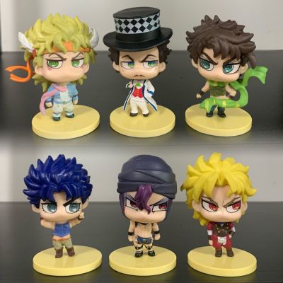 Spot 6 JoJo's Wonderful Adventure Golden Wind Assassin Q Version Capsule Toy Doll Cross-Border Garage Kits Ornaments