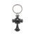 Factory Direct Sales Rock Punk Skull Cross Keychain Stainless Steel Cross Car Keychain Accessories