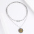 Childlike Cute Smiling Face Drew Necklace Stainless Steel Yellow Smiley Necklace Double-Layer Pendant Necklace Factory in Stock