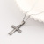 Fashion New Trend Embossed Stainless Steel Cross Shelf Necklace Casting Three-Dimensional Cross Pendant Titanium Steel Necklace