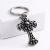 Factory Direct Sales Rock Punk Skull Cross Keychain Stainless Steel Cross Car Keychain Accessories