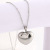 Fashion New Hollow Love Stainless Steel Necklace Glossy Simple All-Match Necklace Three-Dimensional Love Titanium Steel Necklace