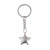 Stainless Steel Five-Pointed Star Keychain Solid Color XINGX Key Pendants Backpack Hanging Ornaments for Decoration Keychain