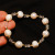 New Titanium Steel Vintage Crystal Natural Pearl Bracelet Simple Fashion Pearl Bracelet