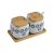 Japanese-Style Kitchen Frosted Seasoning Jar Set Love of Butterfly Ceramic Household Combination Seasoning Box Salt and Sugar Spice Jar