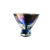 LD Colorful Drawing Gold Hammer Pattern Glass Goblet Cone Dessert Cocktail Glass Ice Cream Bowl Cup
