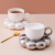 Cross-Border Hot Selling New Nordic Ins Wind Net Red Horse Caron Series Coffee Cup SUNFLOWER Coffee Ceramic Cup Dish