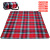 Picnic Mat Outdoor Moisture Proof Pad Waterproof Camping Mat Portable Waterproof Thickened Outdoor Camping Acrylic Fabric Red and White Plaid
