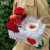 Flower Cake Packaging Portable Box Love PVC Folding Transparent Bouquet Flower Flower Shop Floriculture and Floral Arrangement Gift Box