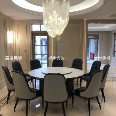 Hotel Solid Wood Dining Table and Chair Box Light Luxury Solid Wood Chair Restaurant Modern Minimalist Dining Chair