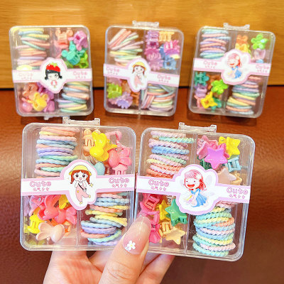 Mini Cute Bangs Cropped Hair Clip Children's New Small Rubber Band Grip Baby Hair Friendly String Korean Style Rubber Band