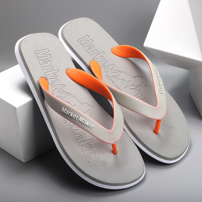 Summer Rubber Flip Flops Men's Wholesale Men's Sports Slippers Outdoor Wear Beach Non-Slip Men Slides Outdoor