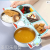 Children's Car Plate 304 Stainless Steel Spoon Fork Baby Compartment Food Supplement Meal Removable and Washable Tableware Set Set