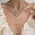 Starry Pearl Titanium Steel Necklace for Women New Niche Design Advanced Gold Clavicle Chain Autumn/Winter Sweater Chain