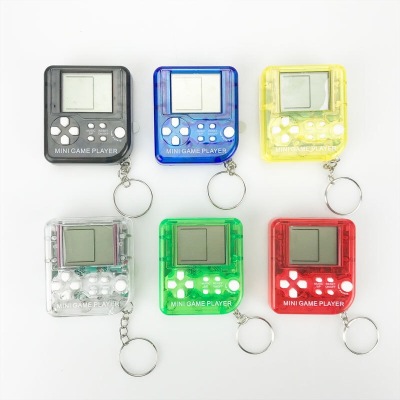 Tetris Handheld Game Machine Mini Game Machine Nostalgic Classic Puzzle Cartoon Creative Gift Keychain