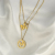 Internet Celebrity Same Style Non-Fading Titanium Steel High-End Double-Layer Necklace Female Letter M Sweater Chain Long and Simple All-Matching Lengthened