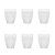 LD European-Style Retro Embossed Rivet Glass Clear Glass Cup Juice Cup Gargle Cup Water Cup Set