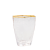 LD Ins Japanese Style Golden Trim Glass Creative Strange Shape Transparent Champagne Glass Red Wine Glass Household Goblet