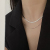 European and American Ins Kendall Jenner Snake Bones Chain Minimalist Choker Textured Titanium Steel Colorfast Necklace for Women Summer