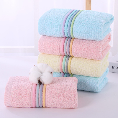 Towel Cotton Wholesale Household Thickened Absorbent Face Washing Adult Face Towel Running River and Lake Stall Factory Towel