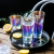 LD Japanese-Style Colorful Hammer Patterned Glass Water Cup Ion Plating Household Water Cup Tea Cup Creative Wine Glass Milk Cup