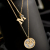 Internet Celebrity Same Style Non-Fading Titanium Steel High-End Double-Layer Necklace Female Letter M Sweater Chain Long and Simple All-Matching Lengthened