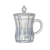 LD Vintage Embossed Chinese Knot Glass Mug Household Clear with Cover Glass Cup Tea Cup Juice Cup