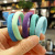 Girl Gradient Color Seamless Hair Rope Color Hair Ring High Elastic Hair Bands Candy Color Rubber Band Hair Accessories 50 Pack