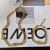 European and American Internet Hot Gold Thick Straps Letter Double D Titanium Steel Necklace Hip Hop Pig Nose Clavicle Chain All-Match Necklace Bracelet