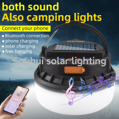 Solar Charging Bulb LED Solar Bulb Bluetooth Audio Emergency Light Solar Camping Buckle Night Market