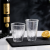 LD Borosilicate Double Layer Glass Cup Creative Hammer Pattern Juice Cup Cool Drinks Cup Household Water Cup Tea Cup