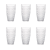 LD European-Style Retro Embossed Rivet Glass Clear Glass Cup Juice Cup Gargle Cup Water Cup Set