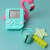 Handheld Mini Game Console Macaron Color Tetris Classic Backpack Hanging Ornament Cute Cartoon Key Button