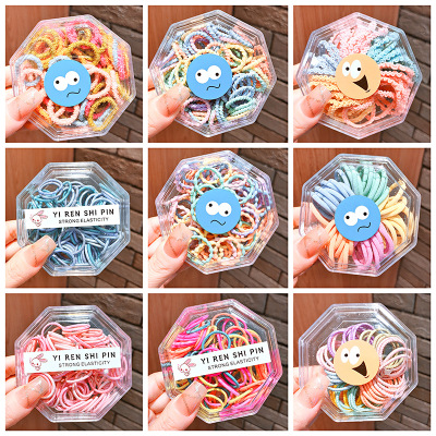 Boxed Children's Rubber Band Does Not Hurt Hair Elastic Hair Rope Girls Small Hair Ring Baby Hair Elastic Band Hair Accessories