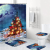 4-Piece Shower Curtain Christmas Tree Blue Christmas Elderly Non-Slip Carpet Toilet Cover Bathroom Mat Bathroom Decoration Set