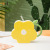 Pure Hand Drawing Flower Shape Ceramic Cup Creative with Straw Internet Celebrity Water Cup Cute Gift Child Drinking Cup