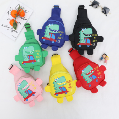 2022 Spring New Korean Style Children's Bags Shoulder Bag Cute Dinosaur Small Chest Bag Gift Fashion Boys and Girls Messenger Bag