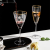 LD Ins Japanese Style Golden Trim Cherry Blossom Glass Creative Household Grape Wine Glass Champagne Glass Goblet