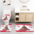 4-Piece Shower Curtain Christmas Tree Gift Decorative Band Non-Slip Carpet Toilet Cover and Bathroom Mat Bathroom Decoration Set